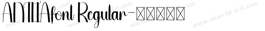ANTLIAfont Regular字体转换